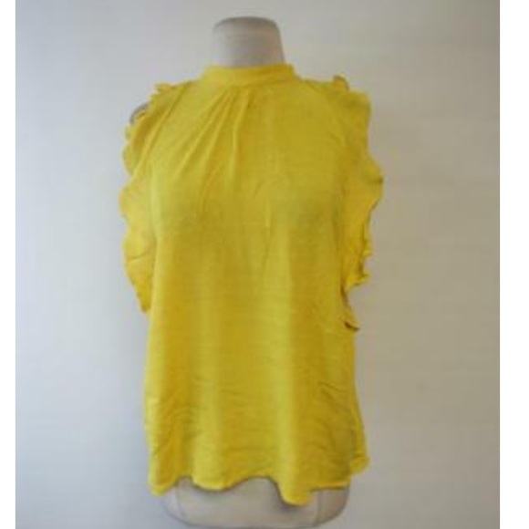 Anthropologie Maeve yellow ruffle tank - Picture 3 of 7
